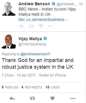 Vijay Mallya is wanted in India for a loan default of over Rs 9,000 crore.