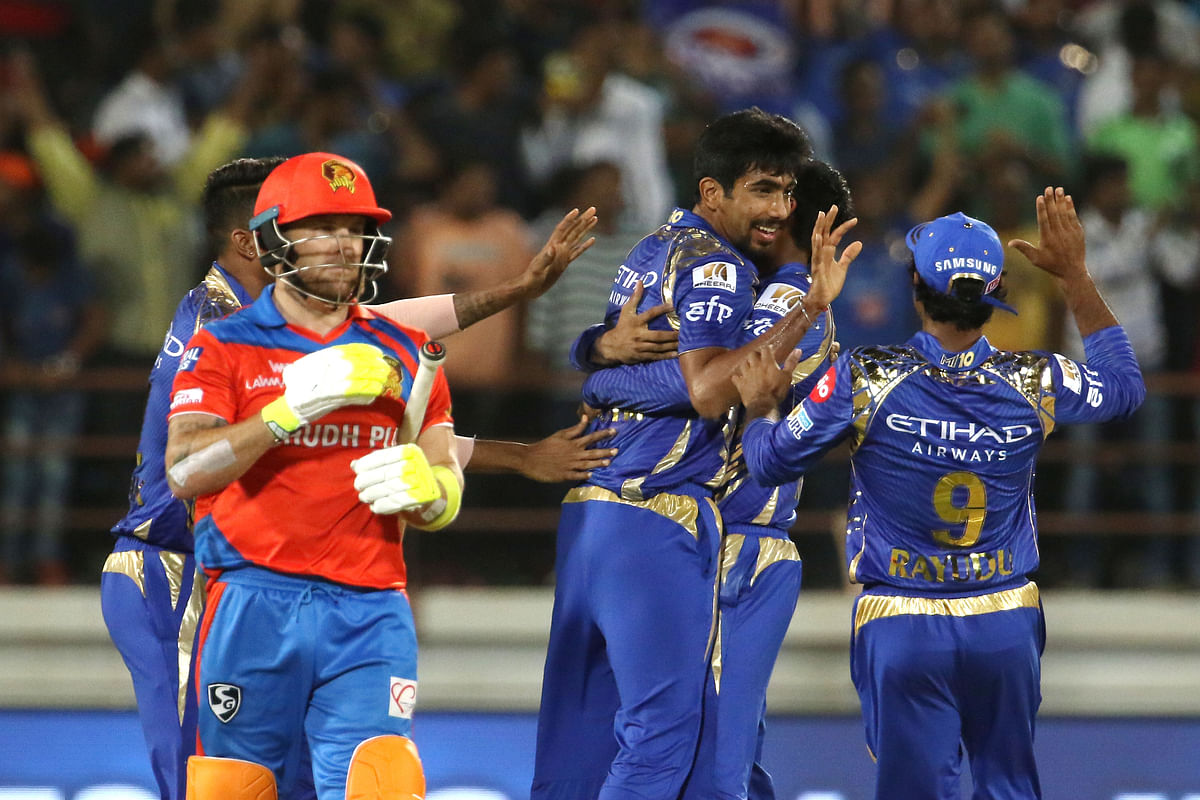 After posting 153/9, Gujarat Lions got Mumbai Indians all out for 153 in 20 overs.