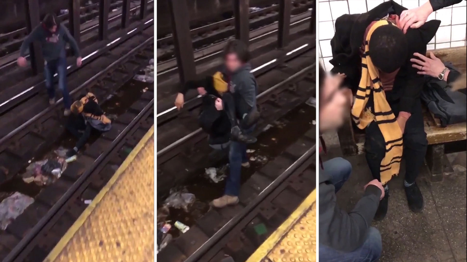 Man saves stranger’s life. (Photo: AP screengrab)&nbsp;