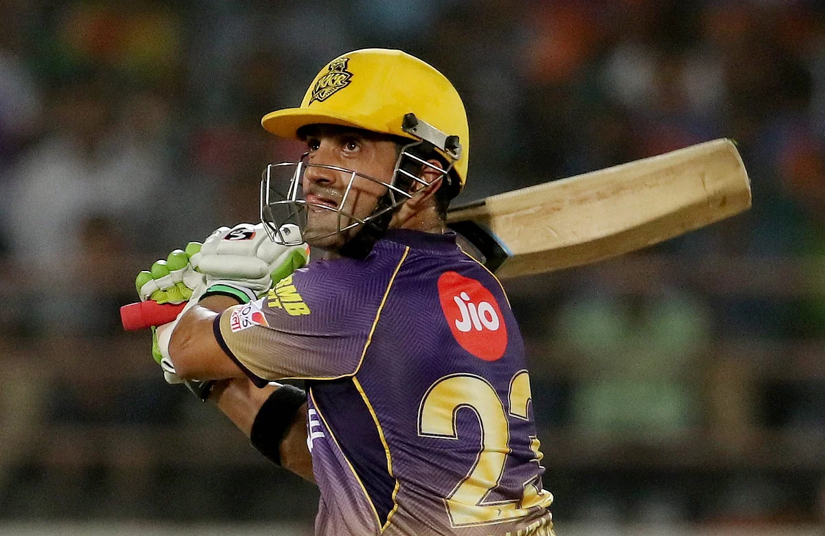 Gautam Gambhir remained unbeaten in KKR’s chase against Gujarat Lions. (Photo: PTI)