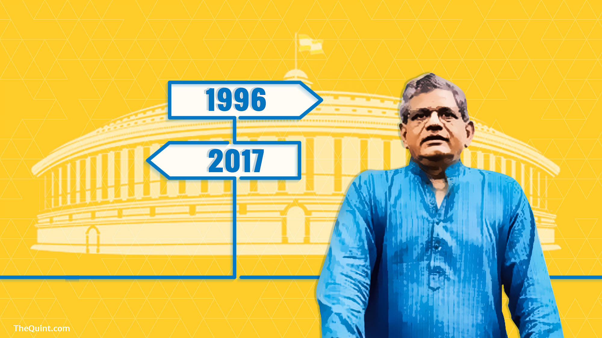 When opposition is lending support to Yechury for another term in Rajya Sabha, why is the Left dragging its feet? (Photo: Lijumol Joseph/ <b>The Quint</b>)