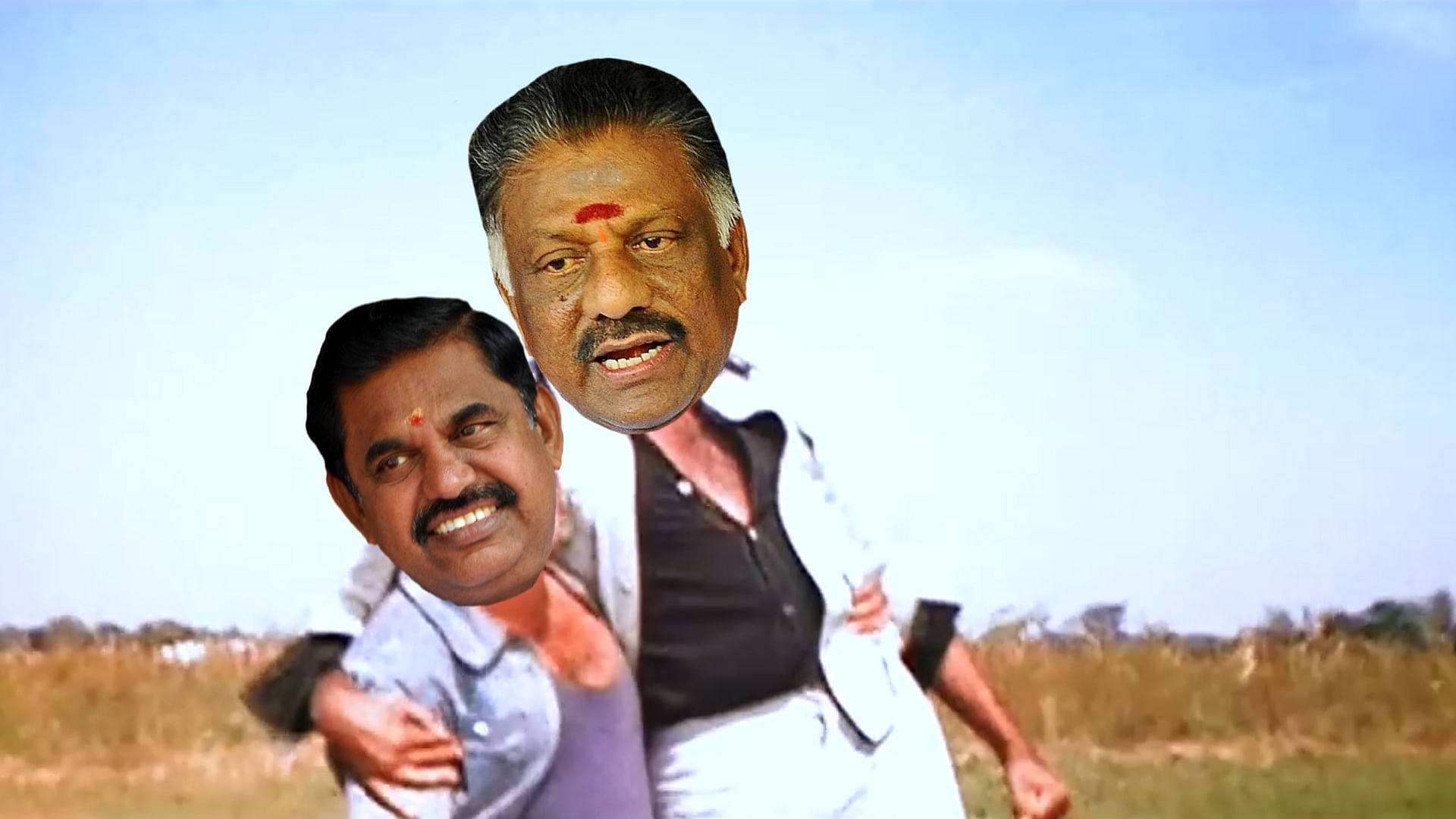 <b>

The Quint </b>visualised a scene if OPS tries to woo EPS to form the government, by keeping Sasikala and TTV Dhinakran out of the scene. (Photo: <b>The Quint</b>)