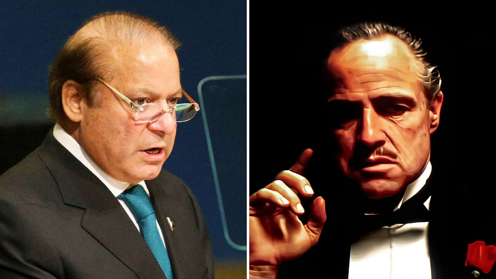 Nawaz Sharif (L) Vito (Don) Coleone (R) (Photo: Altered by The Quint)