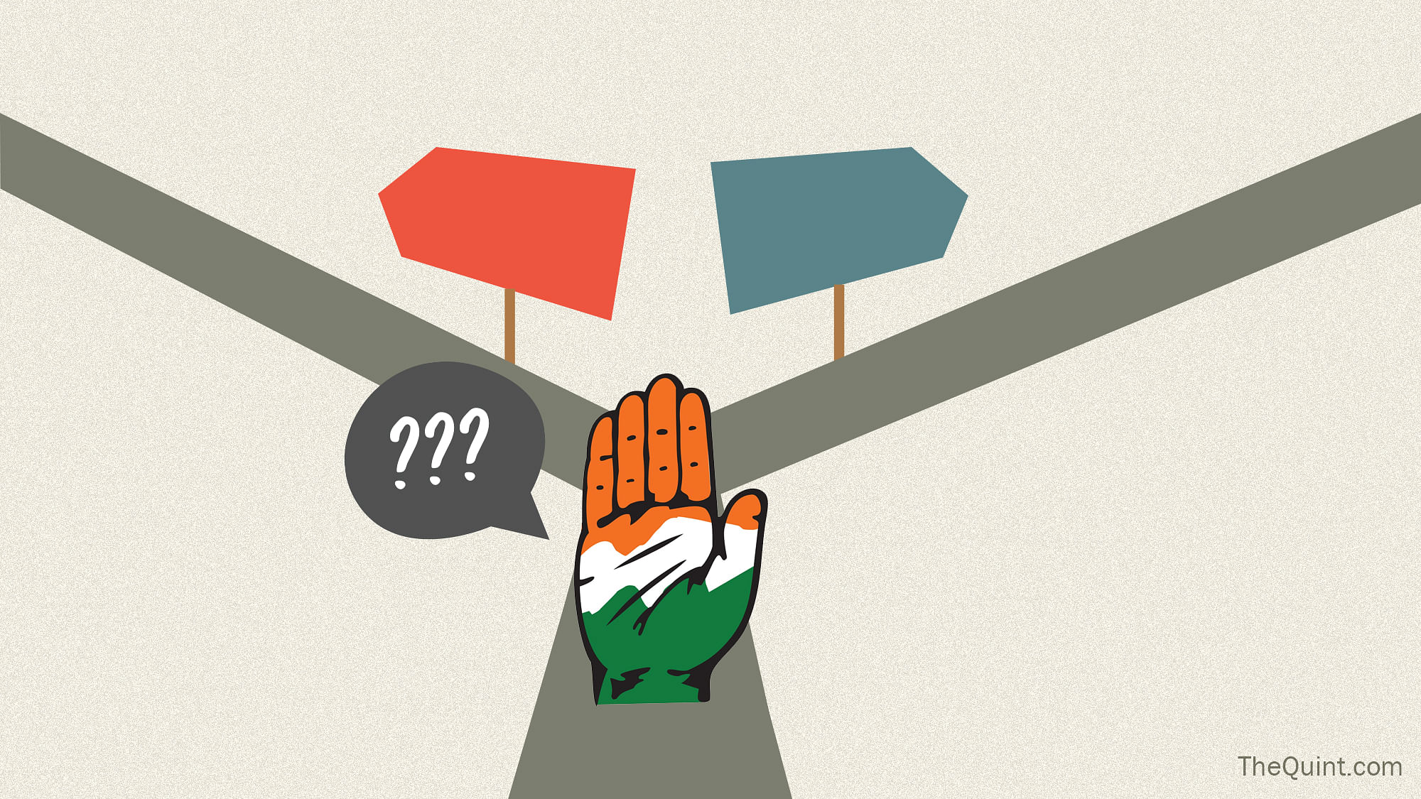 For Congress, the fight was always for the second spot. Photo: Rahul Gupta/ <b>The Quint</b>)