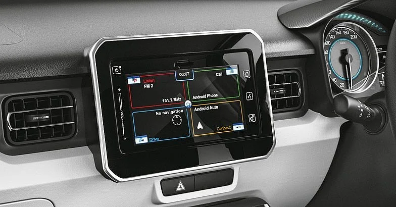The Maruti Ignis’ Android Auto-enabled infotainment system. (Photo Courtesy: Maruti Suzuki)