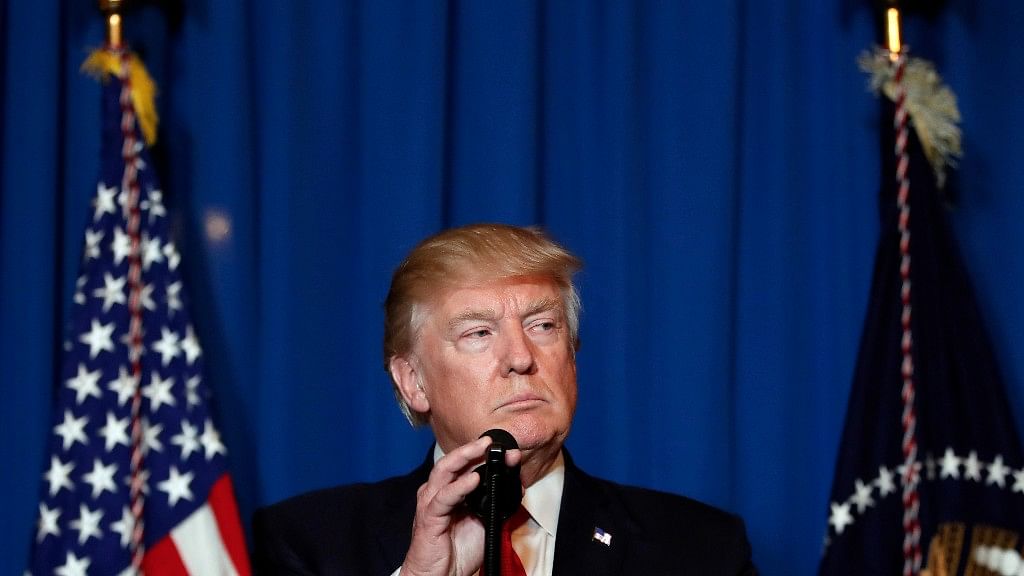 President Donald Trump speaks at Palm Beach, Florida on 6 April 2017. (Photo: AP)