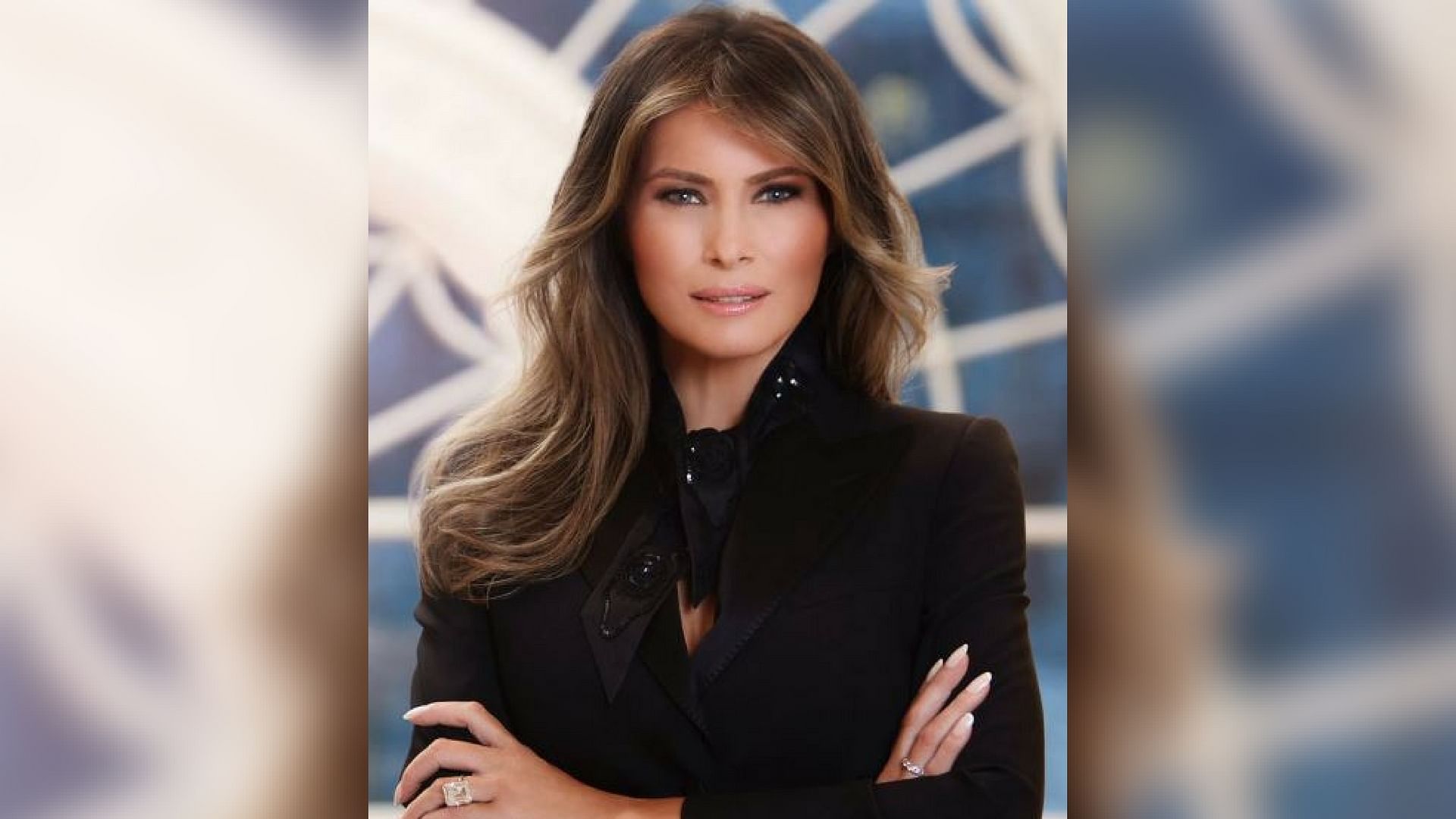 

The White House released First Lady Melania Trump’s official portrait on Monday. (Photo altered by <b>The Quint</b>)