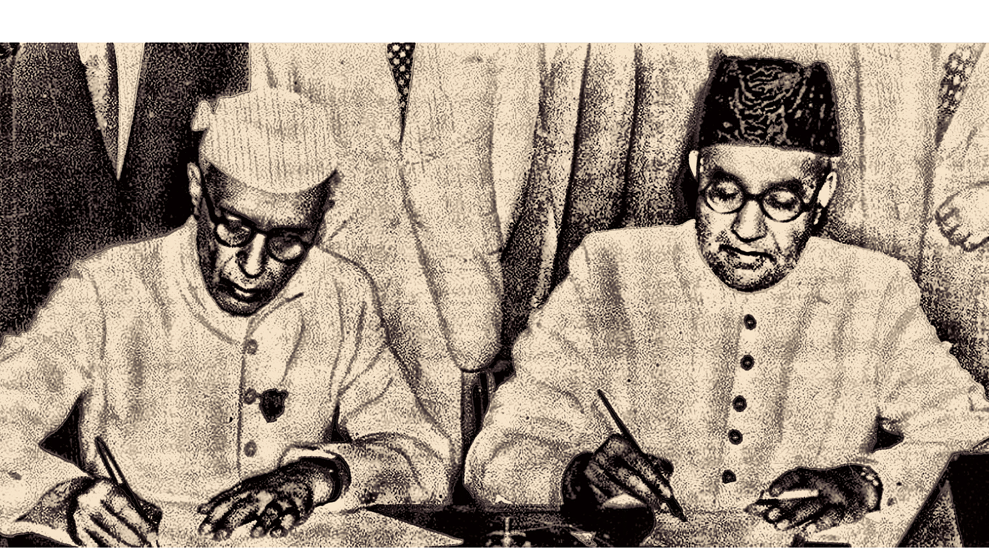 The Indian and Pakistani Prime Ministers Jawaharlal Nehru and Liaquat Ali Khan signed the Delhi or the Liaquat Nehru Pact on 8 April 1950. 