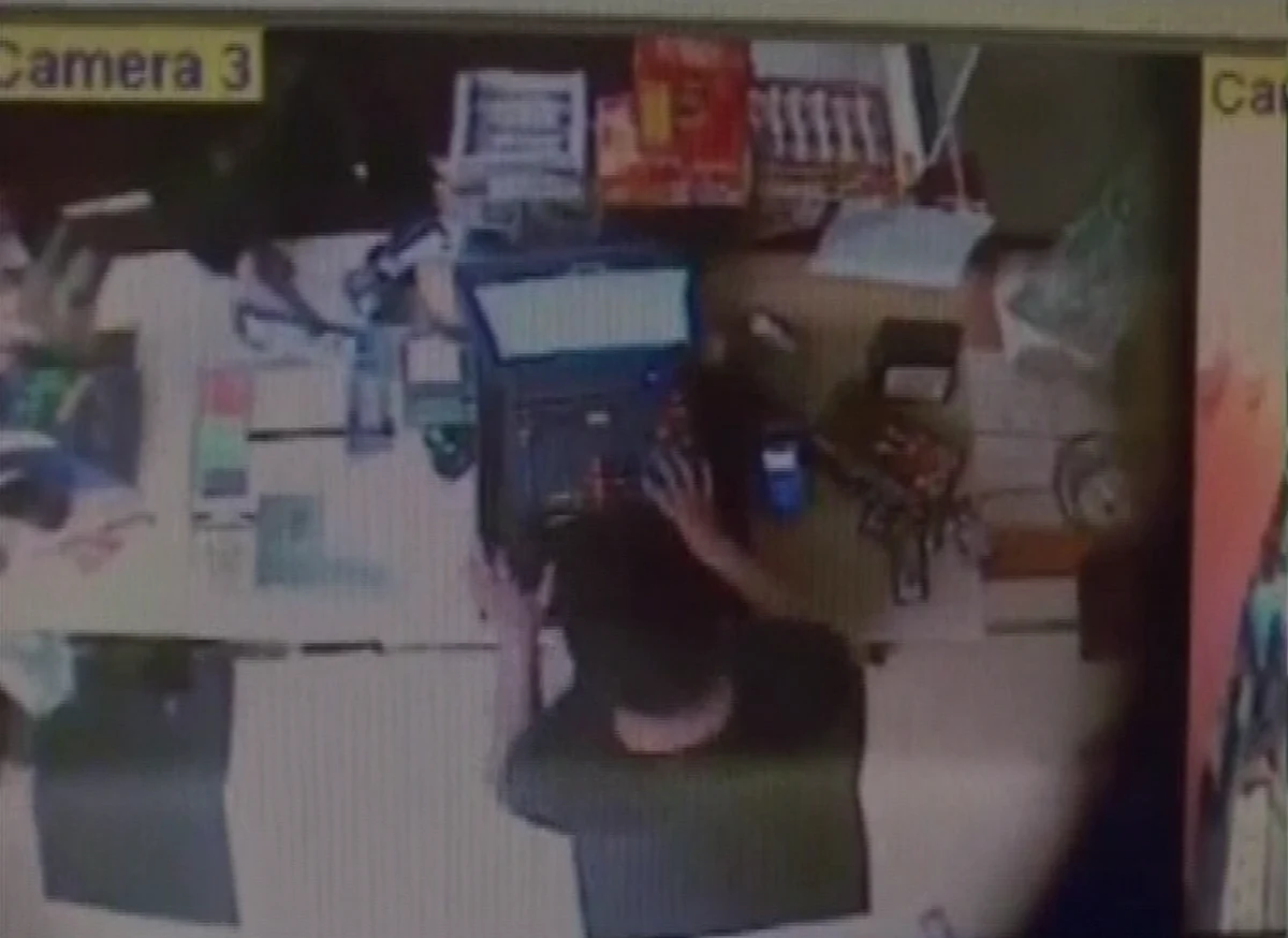 CCTV footage of Vikram being held at gunpoint and getting robbed. (Photo: ANI)