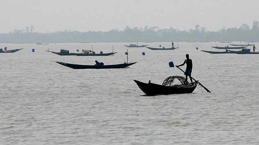 Seven fishermen from Rameswaram along with their boat were apprehended by the Sri Lankan Navy in the wee hours of Sunday when they were fishing near Talaimannar for allegedly intruding into their territorial waters.