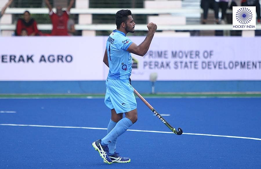Harmanpreet Singh converted two penalty corners as India thrashed New Zealand 3-0 on Sunday. 
