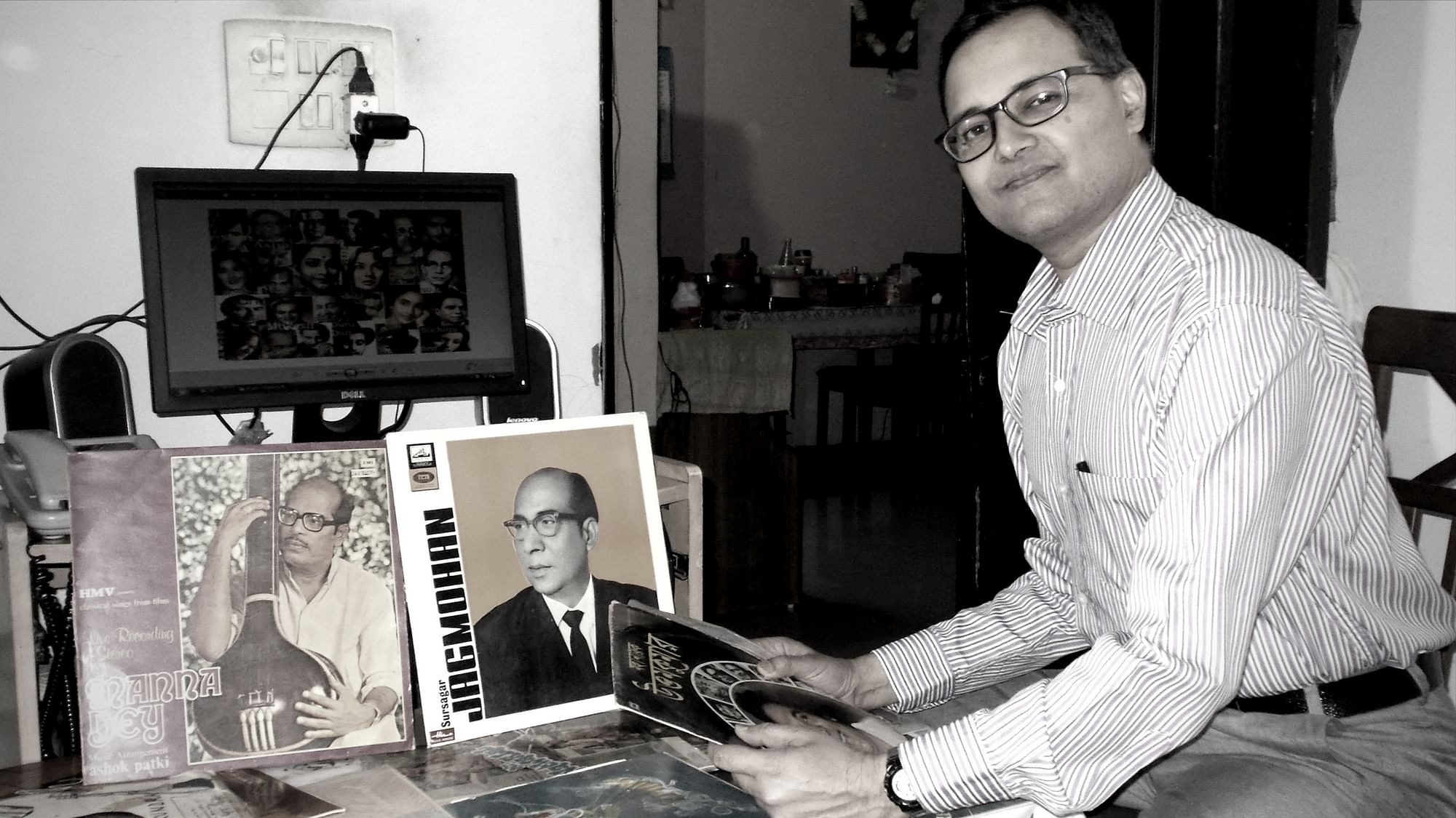 New Delhi’s Moloy Ghosh goes about preserving India’s musical past, one record at a time. (Photo Courtesy: Moloy Ghosh)