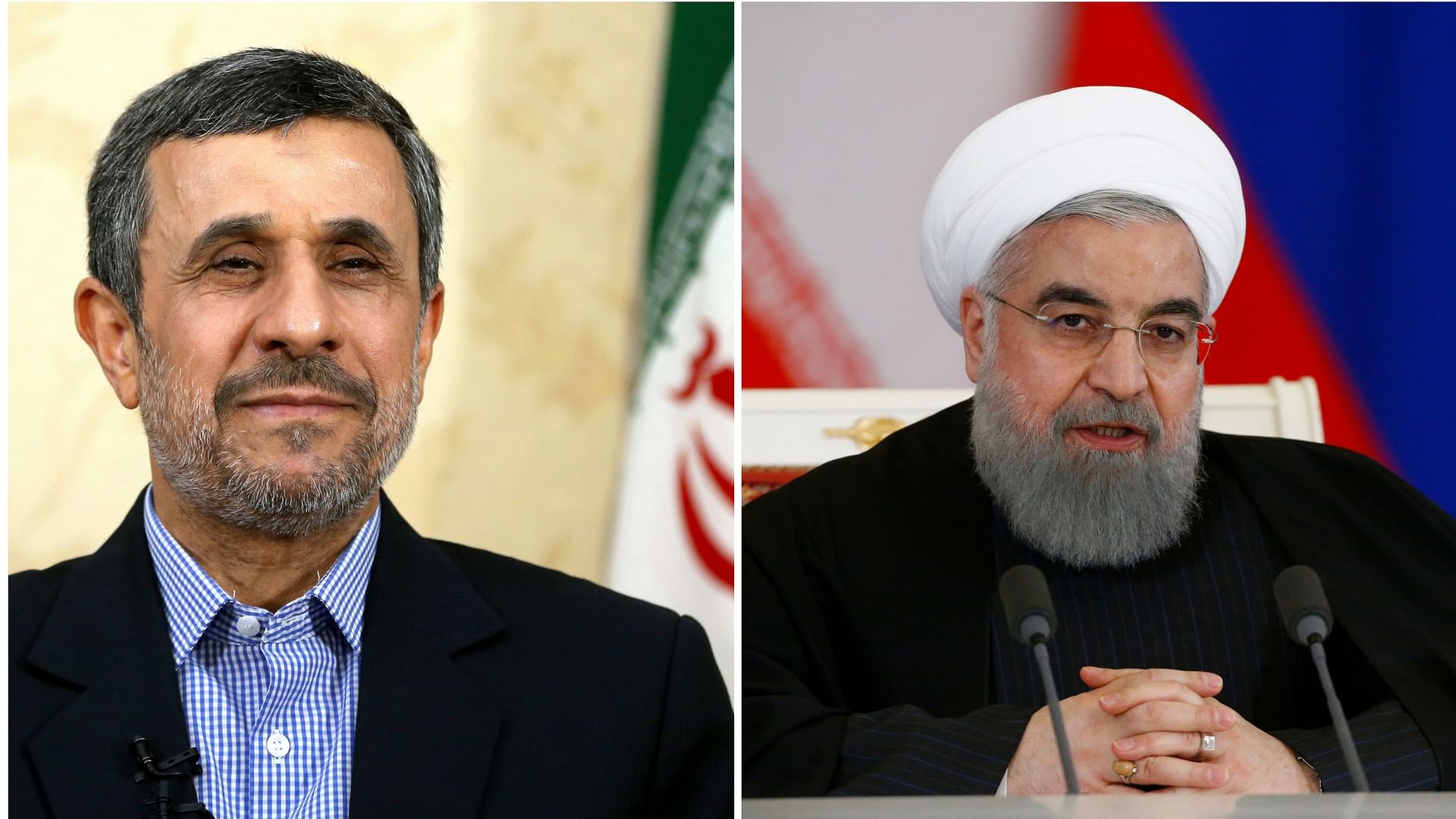 While  former president Mahmoud Ahmadinejad (left) was disqualified, Iranian President Hassan Rouhani (right) was approved to run in May’s presidential election. (Photo: AP, Reuters)