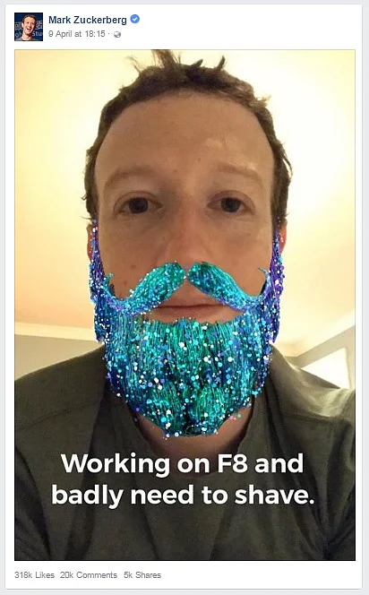 Facebook’s AR plans go beyond just filters. (Photo Courtesy: <a href="https://www.facebook.com/zuck">Facebook</a>)