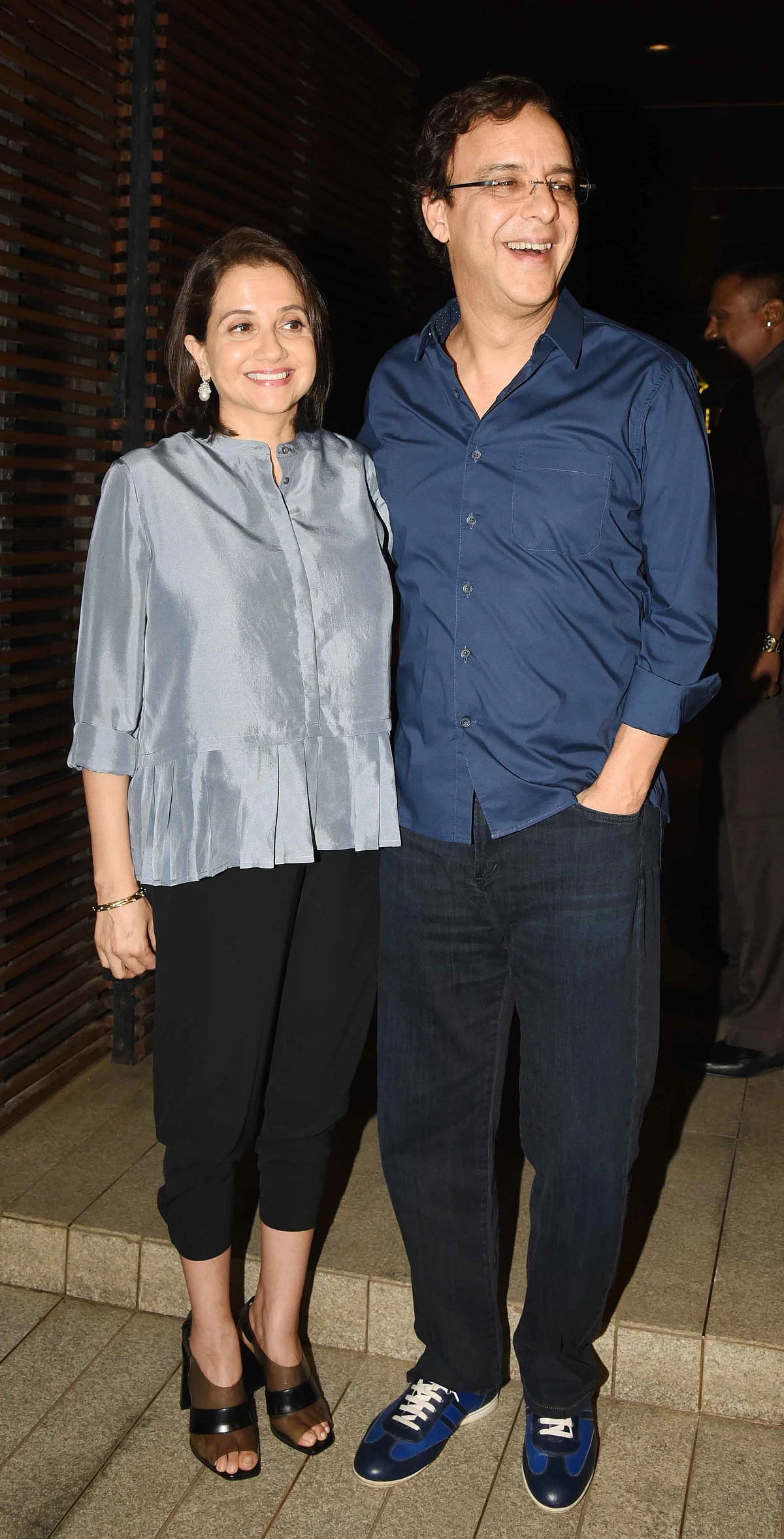 Anupama Chopra and Vidhu Vinod Chopra are all smiles to see PC. (Photo: Yogen Shah)