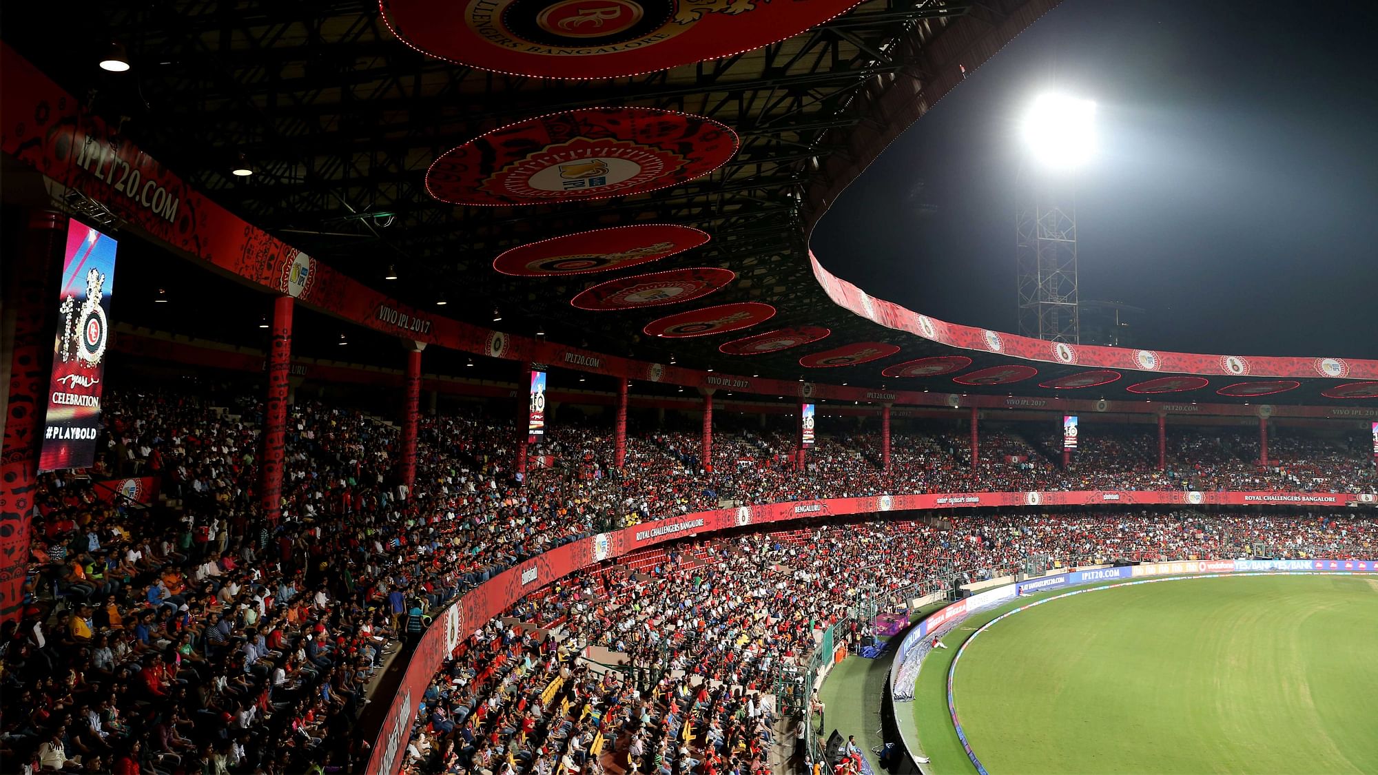 Packed stands have been seen during RCB’s home games at M.Chinnaswamy Stadium this season. (Photo: BCCI)