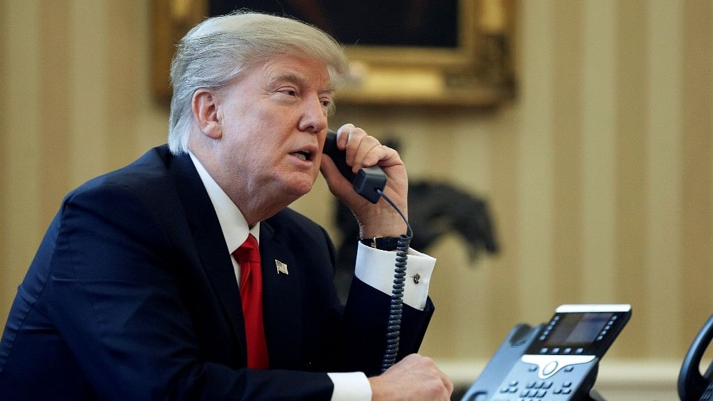 US President Donald Trump is making a special Earth-to-space call from the Oval Office to personally congratulate NASA astronaut Peggy Whitson. (Photo: Reuters)&nbsp;