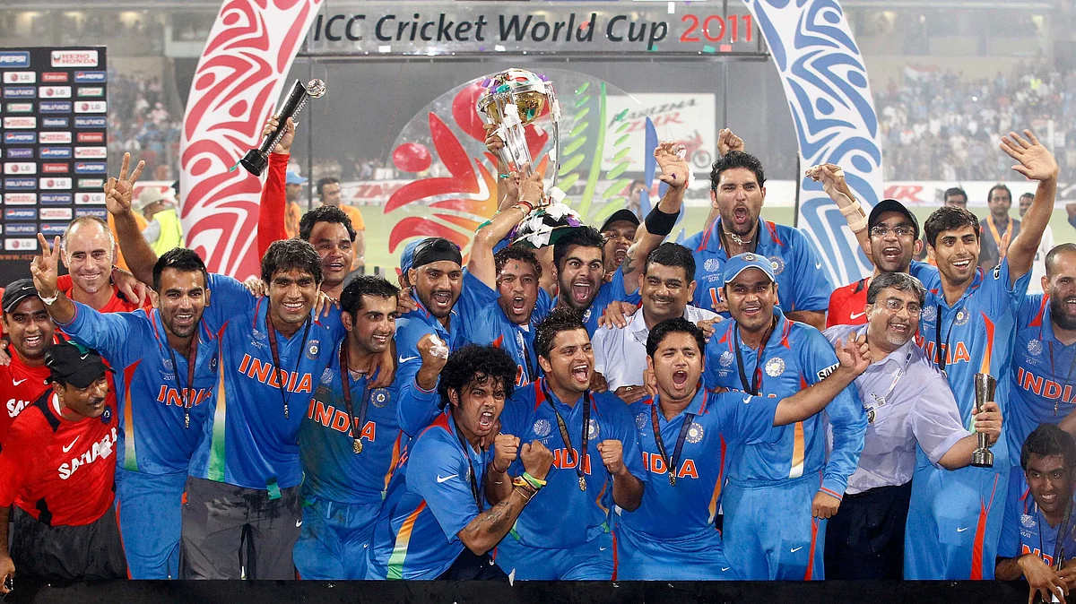 India’s World Cup winning team in 2011. 
