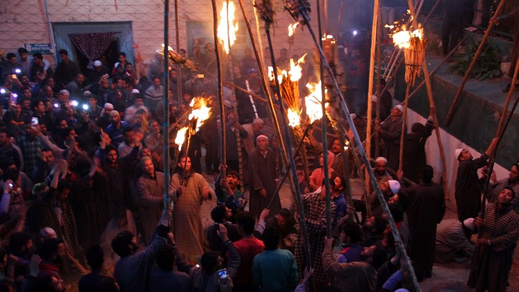 

The age old tradition of burning <i>Mashals</i> (torches), Zool, as it is called in the local language, was carried on Tuesday night. (Photo: Muneeb ul Islam)