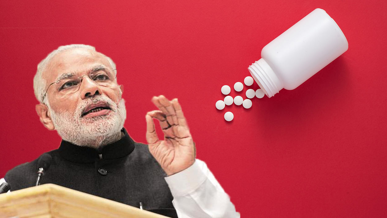 PM Narendra Modi said that it is the government’s responsibility to provide health services to all at a minimal price. (Photo: <b>The Quint</b>)