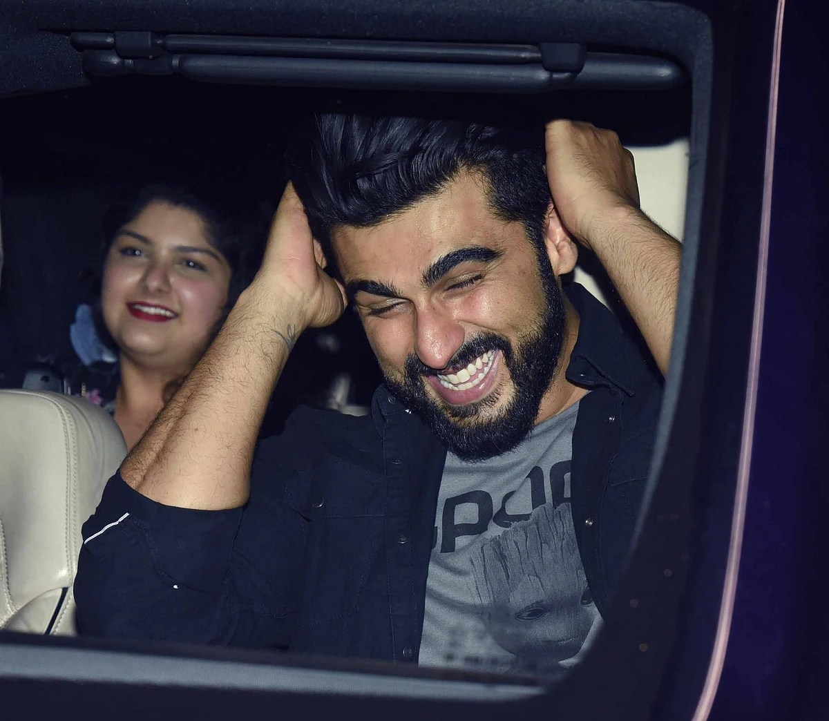 An ecstatic Arjun Kapoor with his sister Anshula Kapoor. (Photo: Yogen Shah)