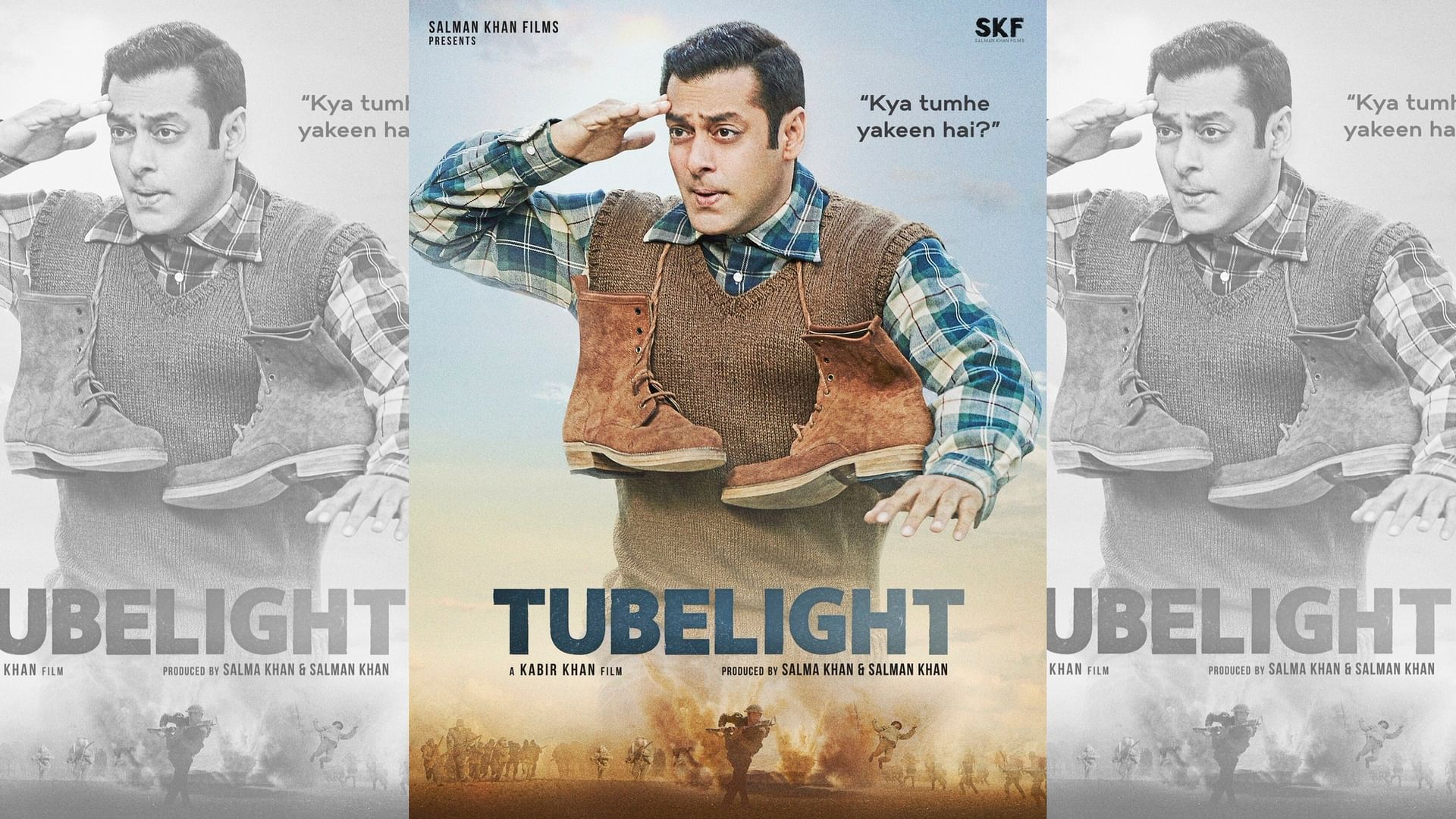 Salman Khan shared the new poster of his upcoming film <i>Tubelight </i>on social media. (Photo courtesy: Twitter)