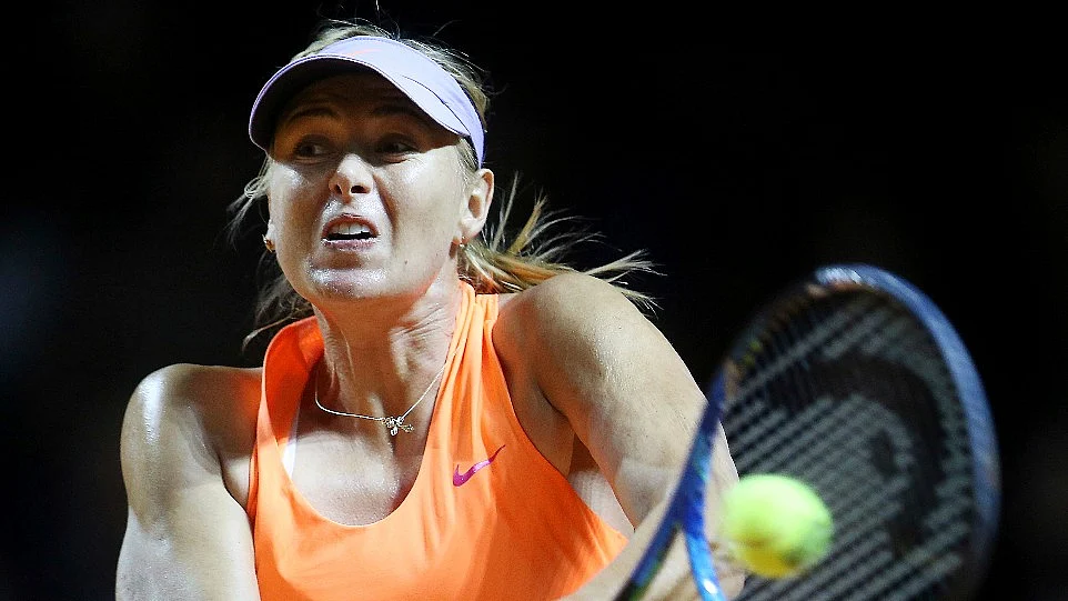 Maria Sharapova in action at the Stuttgart Open. 