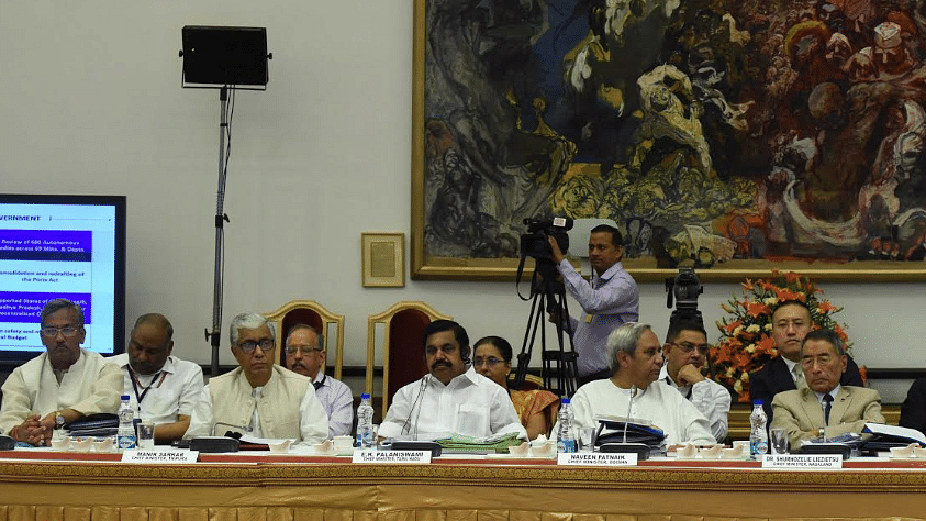 Chief ministers attending the 3rd Governing Council NITI Aayog meet. (Photo: <a href="https://twitter.com/PIB_India">PIB</a>)