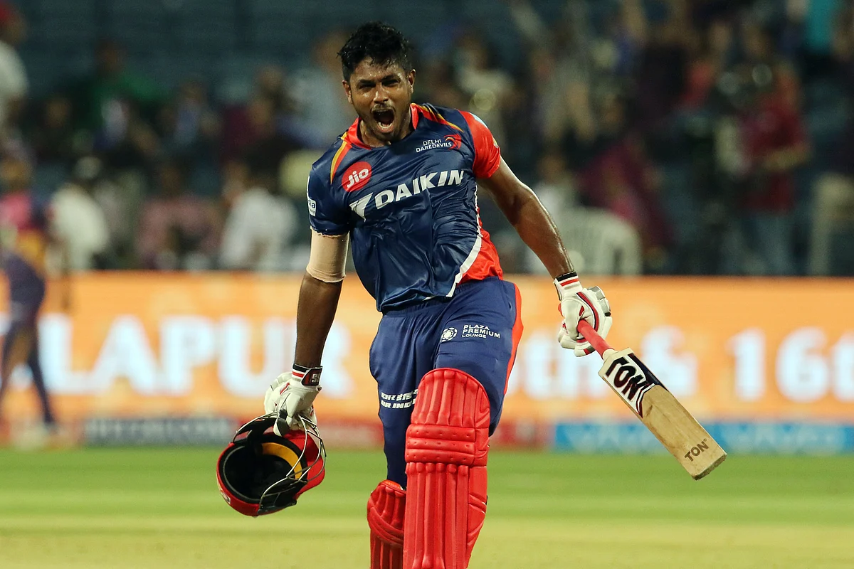 Sanju Samson smashed the first century of IPL 2017. (Photo: BCCI)