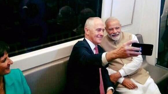Prime Minister Narendra Modi and Australian Prime Minister Malcolm Turnbull. (Photo: IANS)