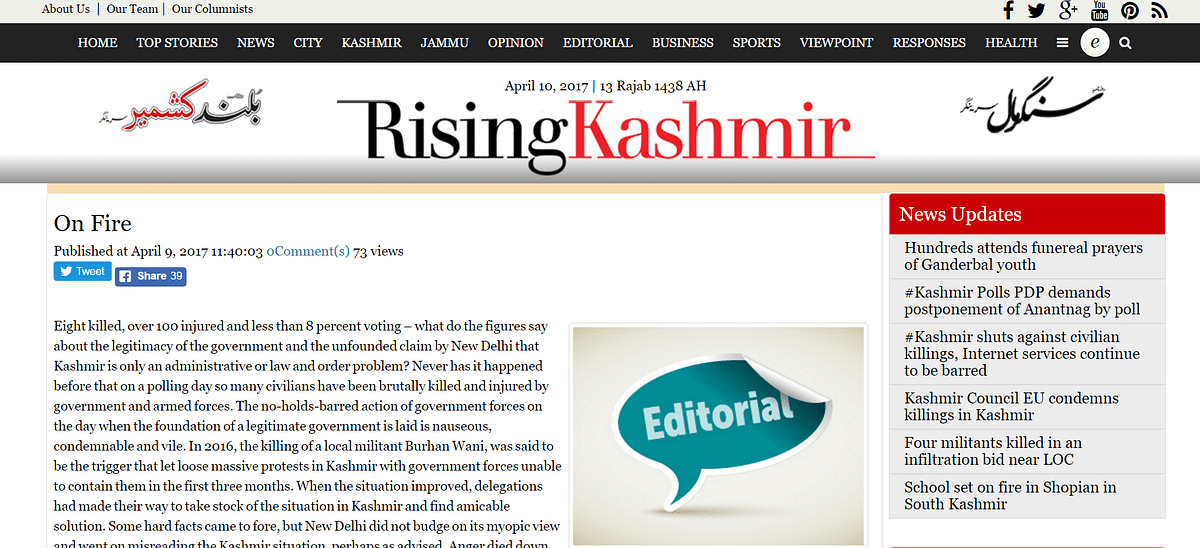 Here’s what the Kashmiri media wrote about the Sunday bypolls which was marred by violence and poor voter turn-out.