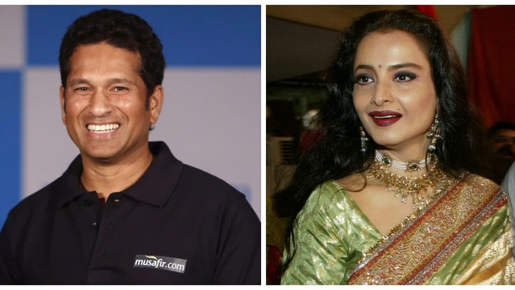 Sachin Tendulkar and Rekha are among the 12 persons with special knowledge or practical experience nominated to the Upper House. (Photos: Altered by <b>The Quint</b>)  