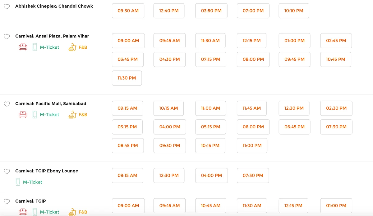 It’s difficult to book a morning show of Baahubali 2– The Conclusion. (Photo: screengrab of BookMyShow)