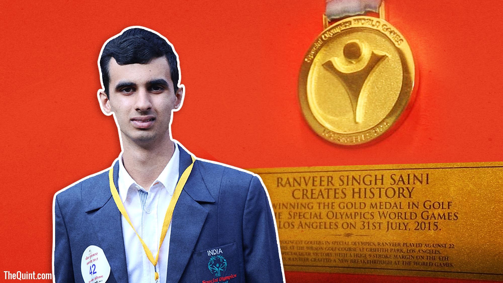 Ranveer Saini won a gold in the Special Olympics. (Photo Courtesy: Harsh Sahani/<b>The Quint</b>)