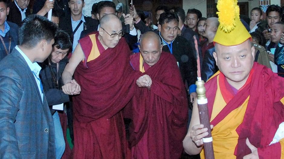 Tibetan spiritual leader Dalai Lama at Bomdila in West Kameng district of Arunachal Pradesh on Tuesday. (Photo: PTI)