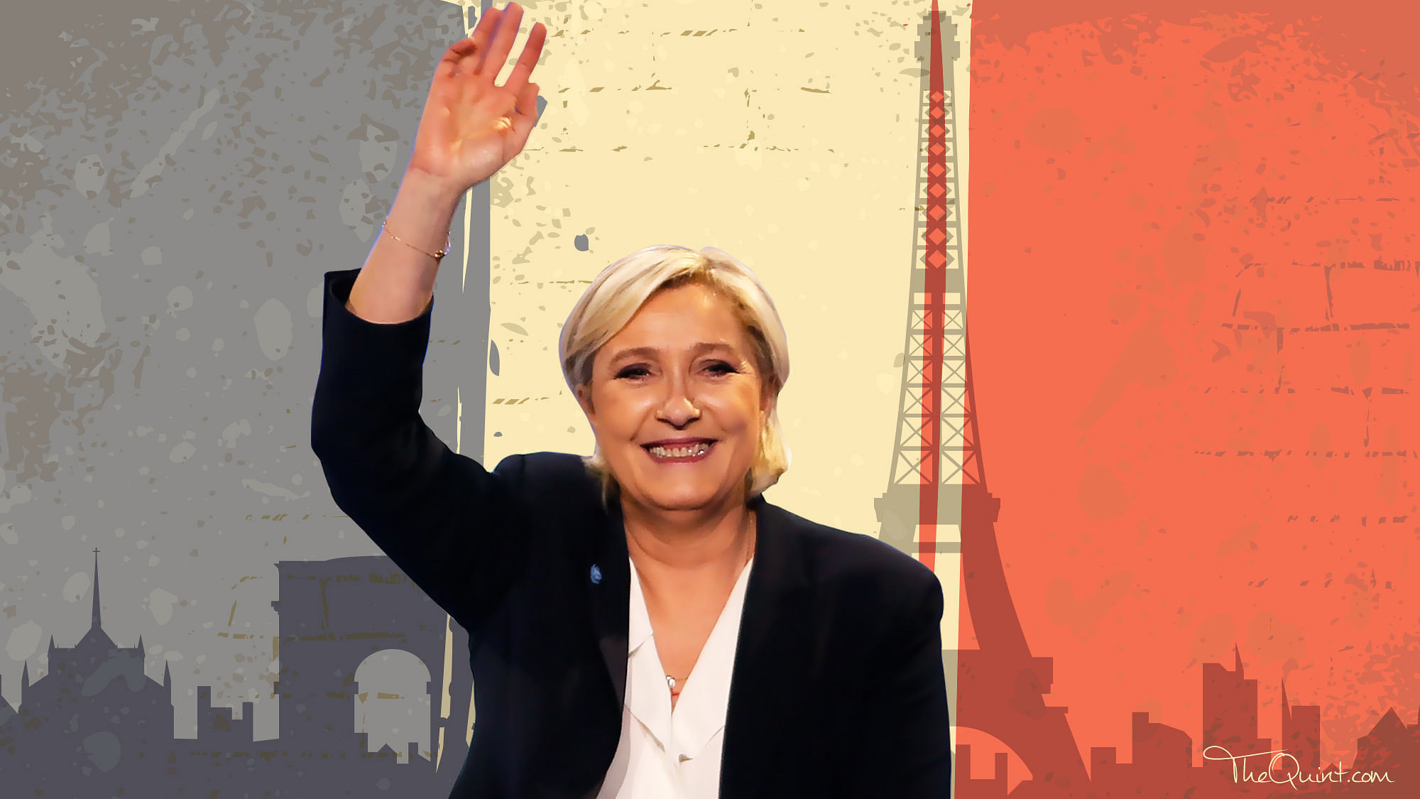 French Presidential candidate Marine Le Pen. (Photo: Rhythum Seth/<b>The Quint</b>)