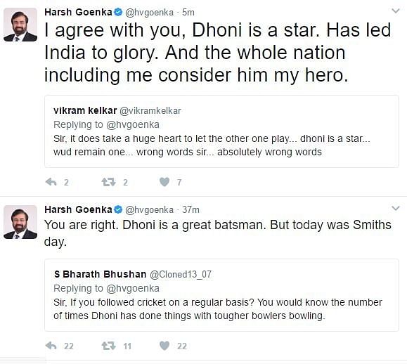 “Smith should keep in mind that for the Pune fans, the real boss is still Dhoni.”