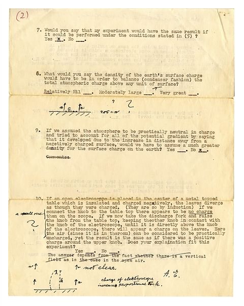 Einstein penned the letter in reply to a two-page questionnaire sent by Arthur Converse, a science teacher.