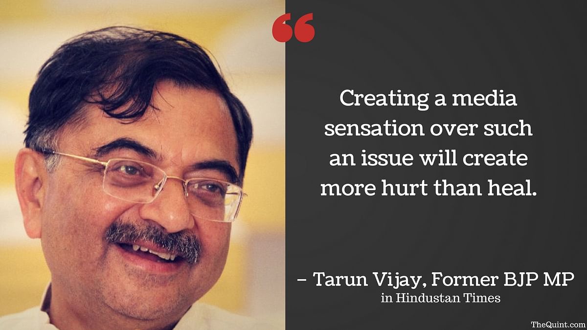 After his comments on racial attacks in the country drew backlash, Tarun Vijay has defended them in an article.