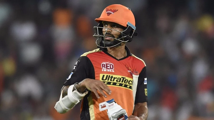 Shikhar Dhawan walks back to the pavilion after getting dismissed. (Photo: IANS)