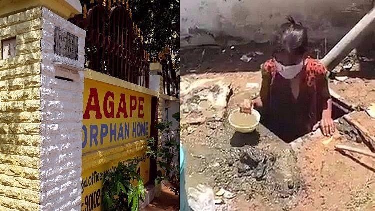 A video that surfaced on the internet showed the girl from an orphanage in Hyderabad being used for manual scavenging. (Photo Courtesy: The News Minute)