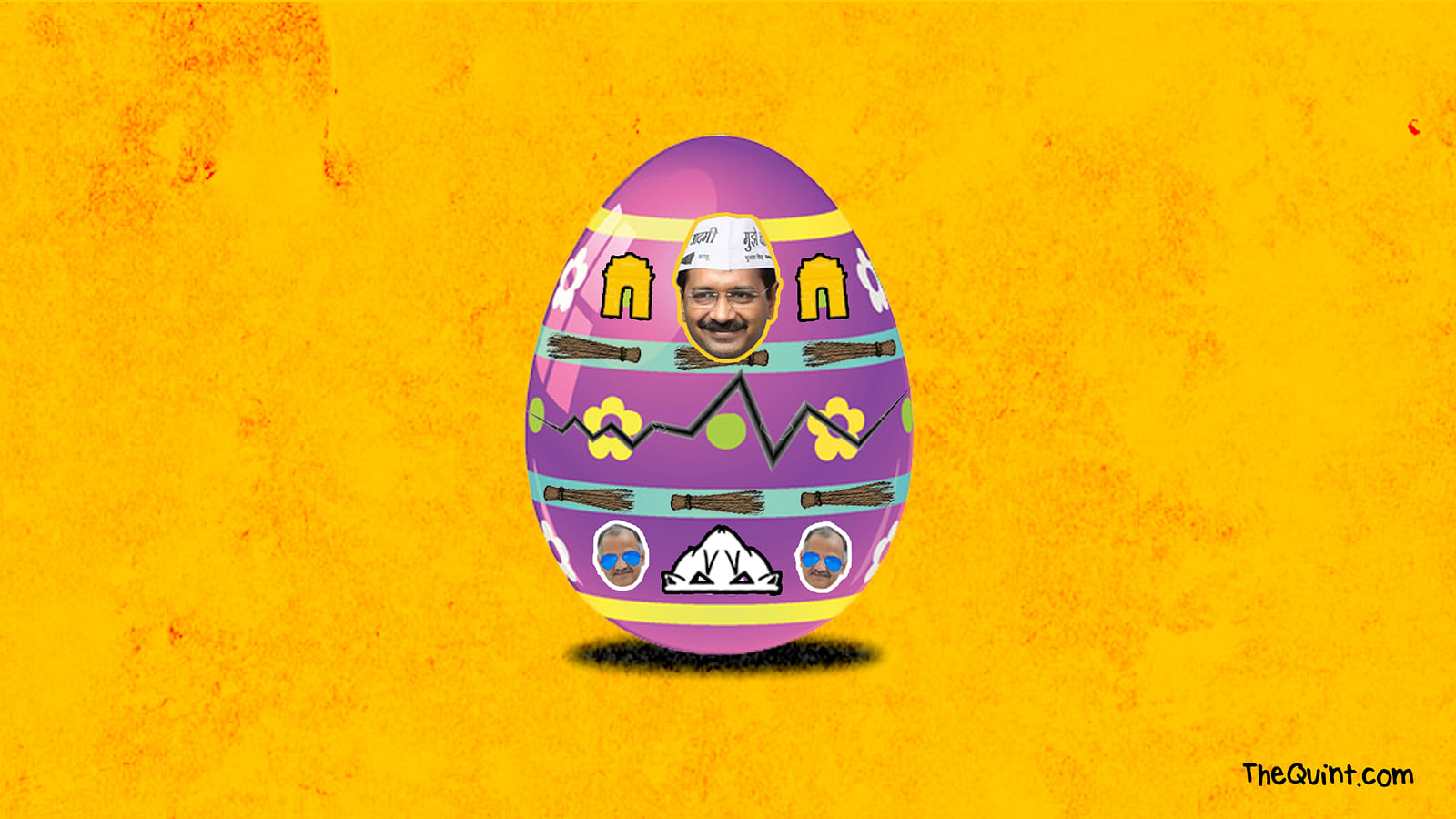 What eggs-actly is going to be the outcome of the MCD elections? Click to predict. (Design: Aaqib Raza Khan/<b>The Quint</b>)