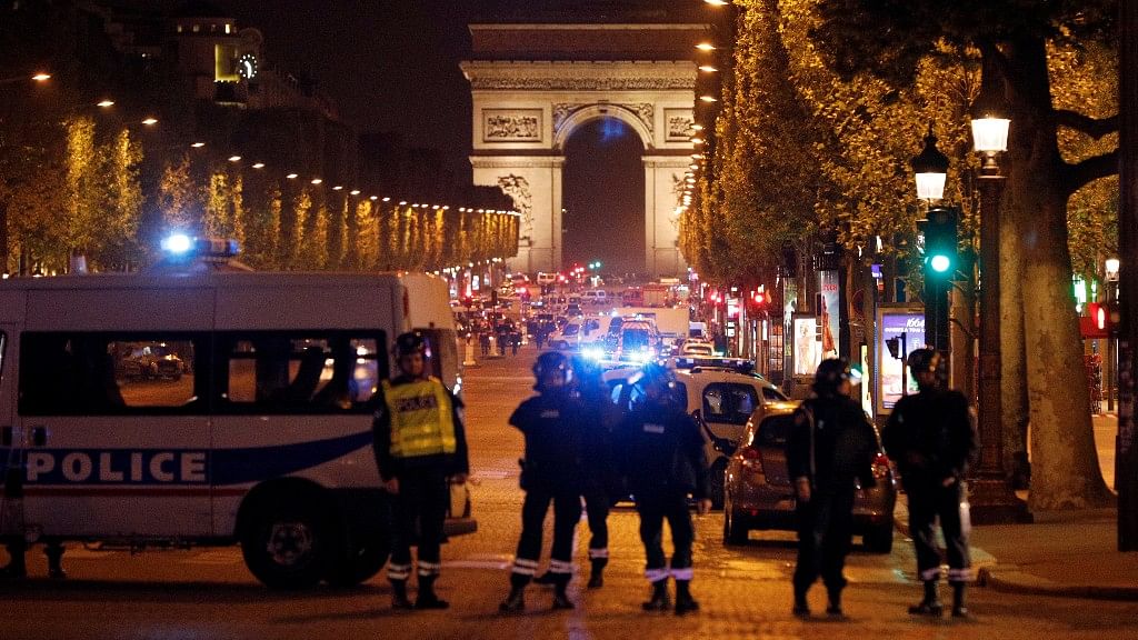 Police seal off the Champs-Elysees avenue in Paris, France, after a fatal shooting in which a police officer was killed along with an attacker on Thursday. (Photo: AP)
