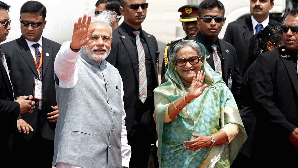 A file photo of PM Narendra Modi with Bangladesh PM Sheikh Hasina. (Photo: Reuters)