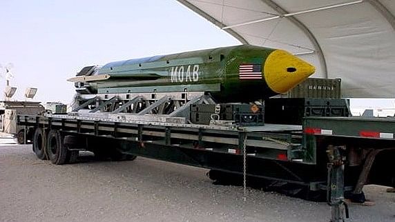 

This photo provided by Eglin Air Force Base shows the GBU-43/B Massive Ordnance Air Blast bomb. (File Photo: AP)