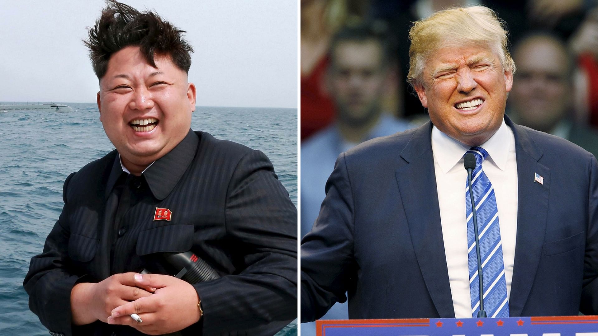 North Korean leader Kim Jong-Un and US President Donald Trump. 