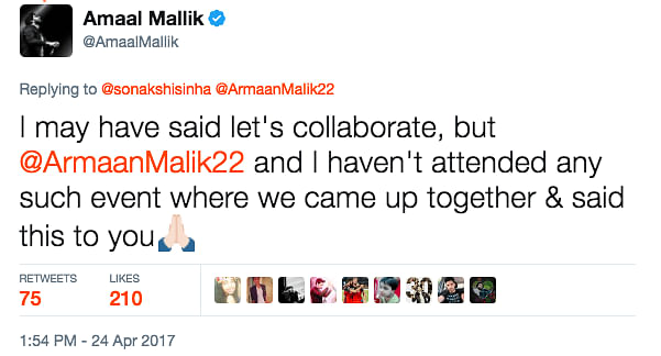 

Sonakshi Sinha & Armaan Mallik engaged in a Twitter war of words. But here is a twist - she is not even performing