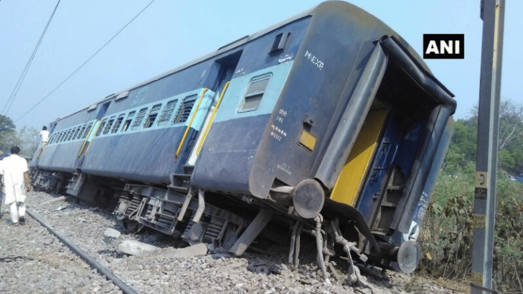 The derailment occurred near Kosi Bridge in Rampur, in Uttar Pradesh. (Photo: ANI)&nbsp;