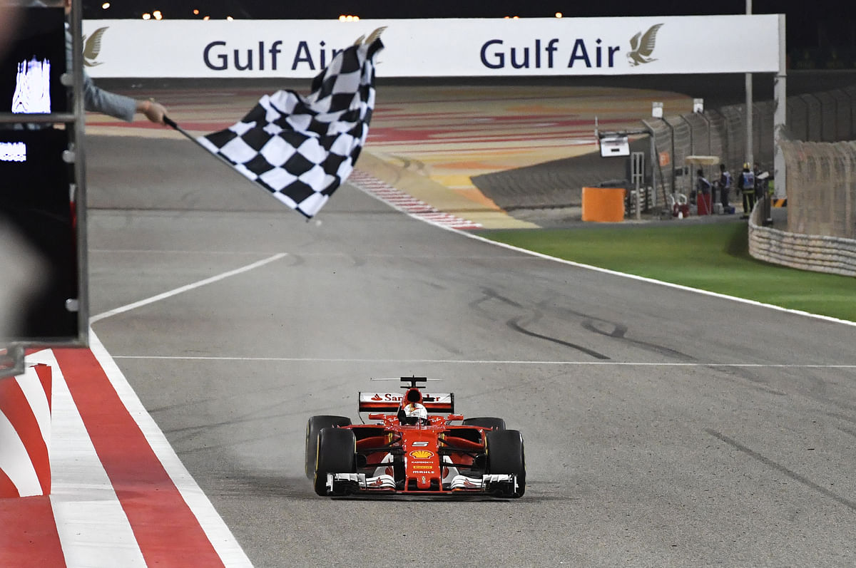 Ferrari’s Sebastian Vettel now holds a seven points lead in the standings.