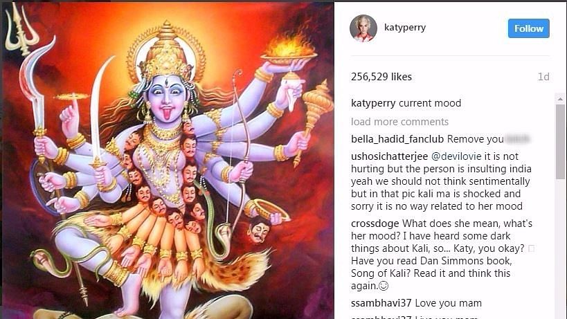 The offending post on Katy Perry’s Instagram. (Photo Courtesy:<a href="https://www.instagram.com/p/BTDJ-gkD2HC/?taken-by=katyperry&amp;hl=en"> Katy Perry</a>/Instagram)